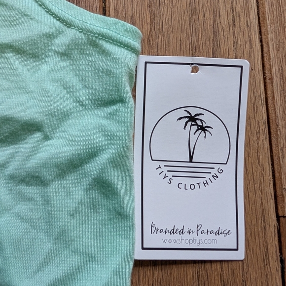 Nwt Women's Tiys Clothing Sea Green Beach Sleeveless Tank Top Size XL - Picture 3 of 4